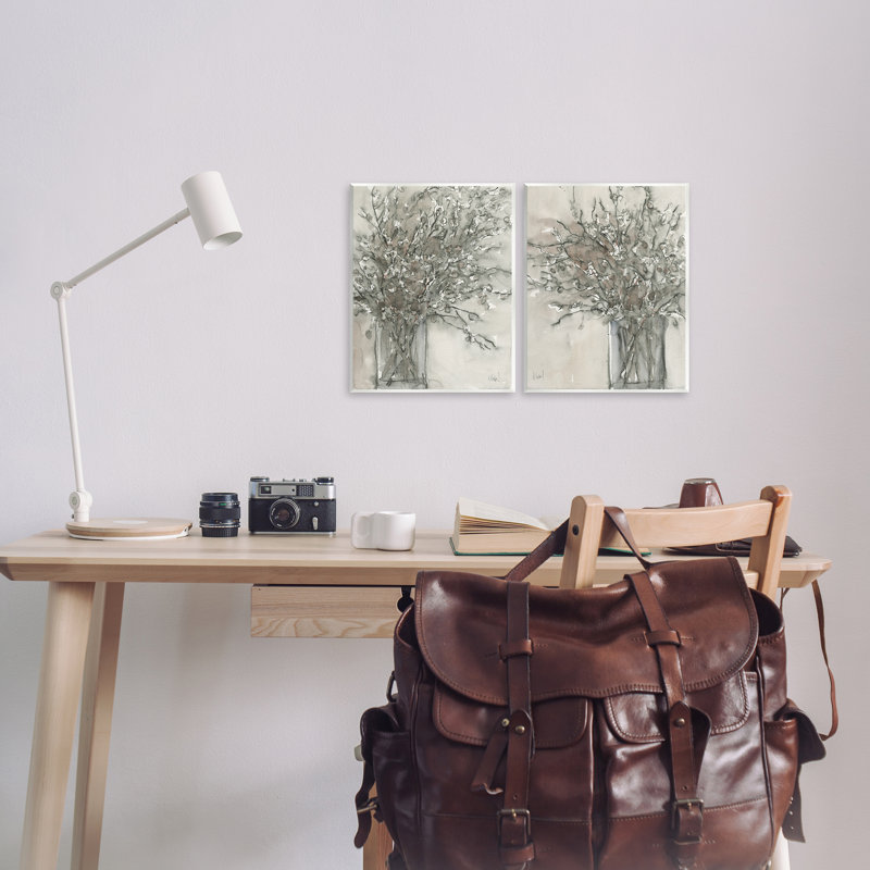 «Charcoal Sketed Vase», ensemble de plaques murales par Samuel Dixon