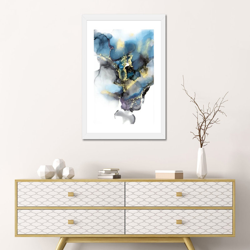 Reproduction d’art sur toile orageuse de Jamie Pomeranz, Blanc, H 24 po x l 16 po x P 1 po, Papier encadré blanc