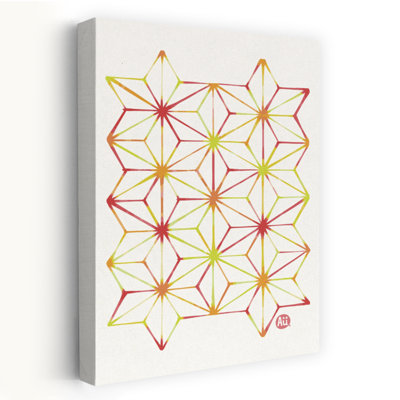 Contemporary Art Geometric Traditional Abstract Nature Landscape Wall Art by Aia Ueno - Wrapped Canvas Print