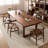 Light-walnut Rectangular Solid Wood Dining Table-280604670