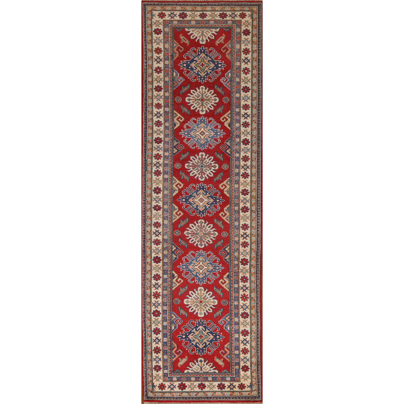 One-of-a-Kind 2'8'' X 9'5'' New Age Runner Wool Area Rug in Red