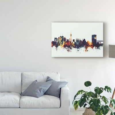 « tehran iran horizon dark iv », reproduction d’art sur toile tendue