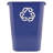 Plastic Open Recycling Bin - 1.06 Gallons