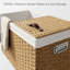 Panier en rotin, couvercle et doublures amovibles