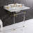 Kingston Brass Pemberton 36-Inch Carrara Marble Console Sink with Acrylic Legs (8-Inch, 3-Hole)-72887957