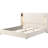 Upholstered King - Sized Beige Bed With High Wingback Headboard, Reading Lamp And , Comfortable Foam, Wood Support, Quick Setup For Bedroom Size, Frame, Beige, Wingback, Installation