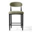 Tabourets de bar Velora 25,8 po H, revêtement en chenille, sans accoudoirs, structure en métal-1293797268
