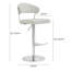 Upholstered Counter Stool with Metal Frame-1129857291