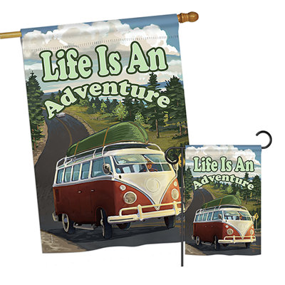 Double Sided 40'' H x 28'' W Polyester Flag Set