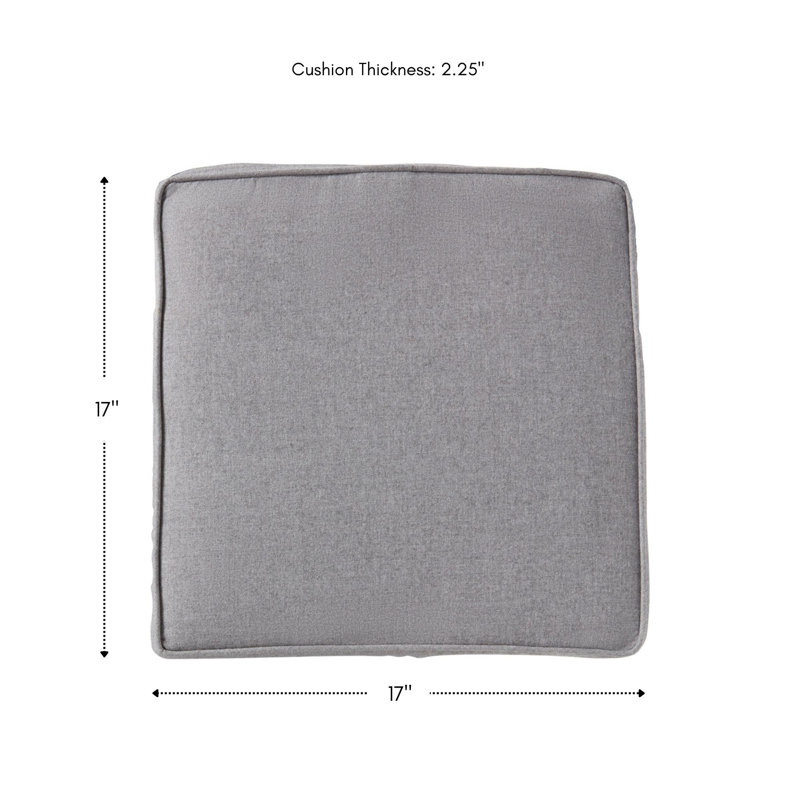 Sunbrella Outdoor Dining Chair Seat Pad, Cast Slate
