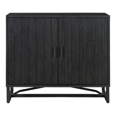 Armoire en pin récupéré avec base en acier inoxydable