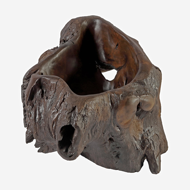 Bol sculpté brun foncé biologique