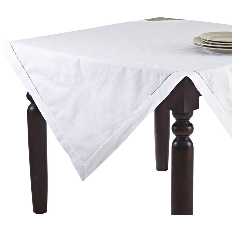 Surmatelas de table point ajouré Villalvazo, L 54 po x l 54 po, Blanc