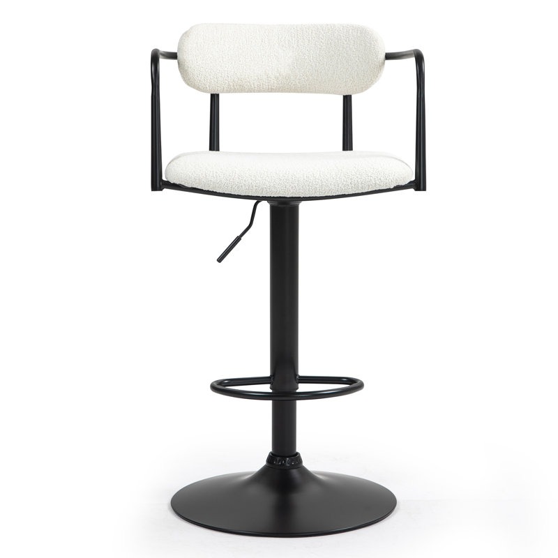 Julchen Swivel Upholstered Adjustable Height Counter Stool