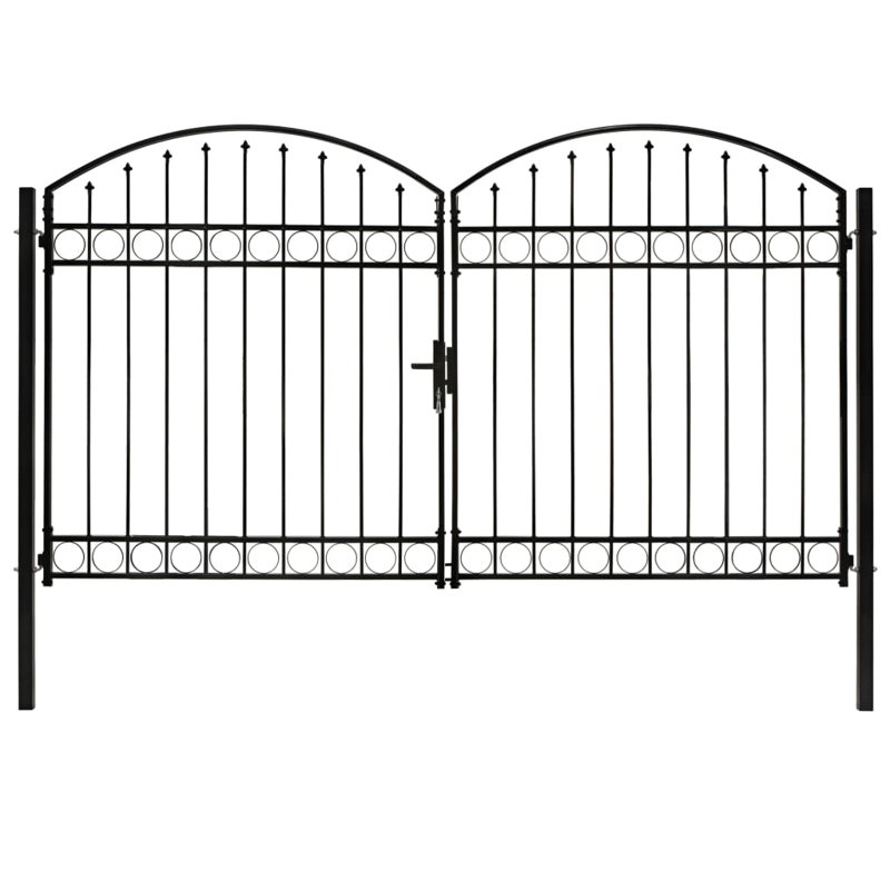 Parthenon Black Metal Gate, 250cm H x 305cm W