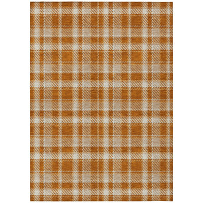 Washable Plaid Indoor / Outdoor Rug