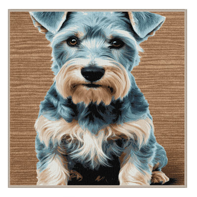 Washable Kerry Blue Terrier Dogs Area Rug