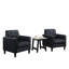 Ensemble de salon avec fauteuils et table de bout en velours vert Ezio-1295336999