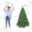 Arbre de Noël à charnières en PVC avec lumières DEL de musique synchro - Contrôle des applications-148395366