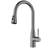 Karran Pull-Down Kitchen Faucet with Interchangeable Sprayers, Multi-Function Spray, High-Arc Design in Spot-Free Gunmetal Grey-119904219