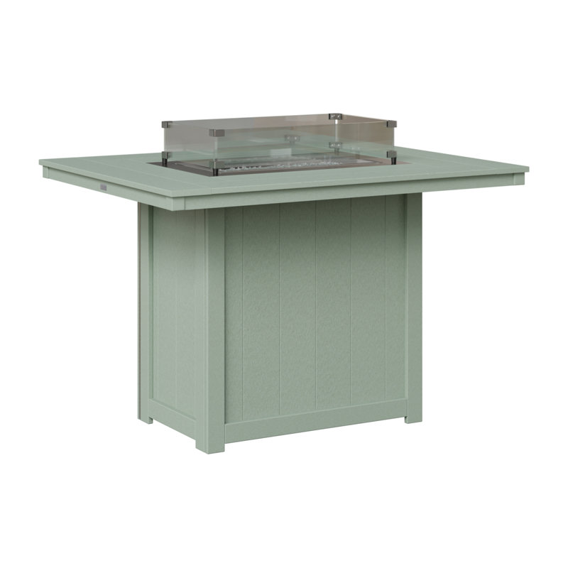 Berlin Gardens Donoma Dining Fire Pit Table, Seafoam, 36" H x 41.37" W x 53.87" D