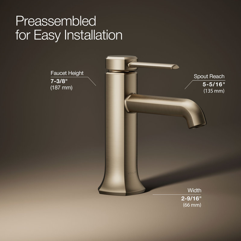 Occasion Single-Handle Sink Vessel Sink Bathroom Faucet with Drain Assembly, Vibrant Brushed Bronze