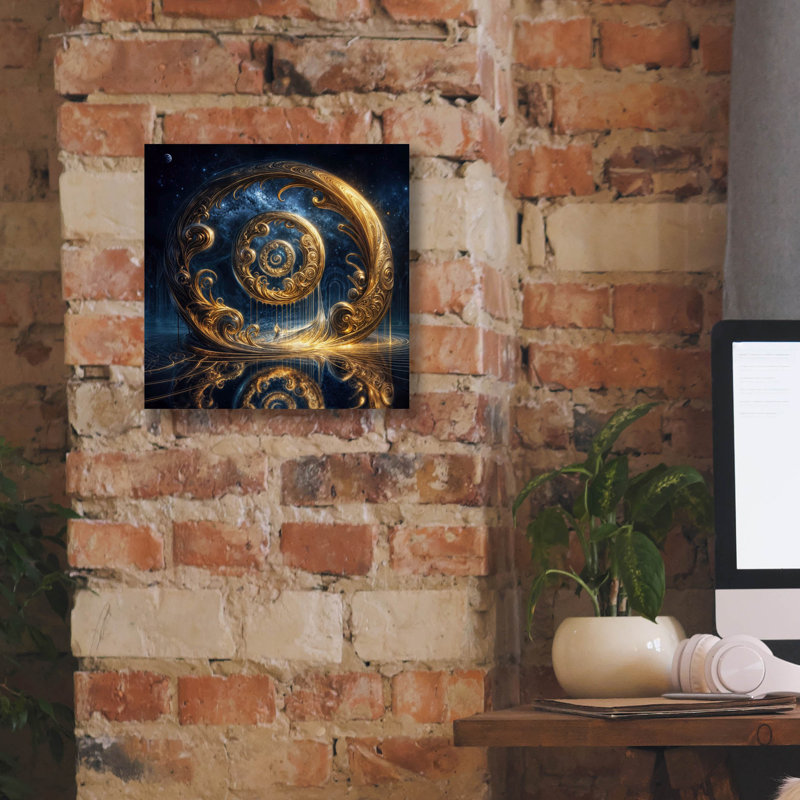 Toile épique «Circle Of Dreams» par Rey Klimt, 12 po x 12 po, H 12 po x l 12 po