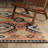 Tincie Tribal Medallion Terracotta / Blue Wool Blend Area Rug-1001832340