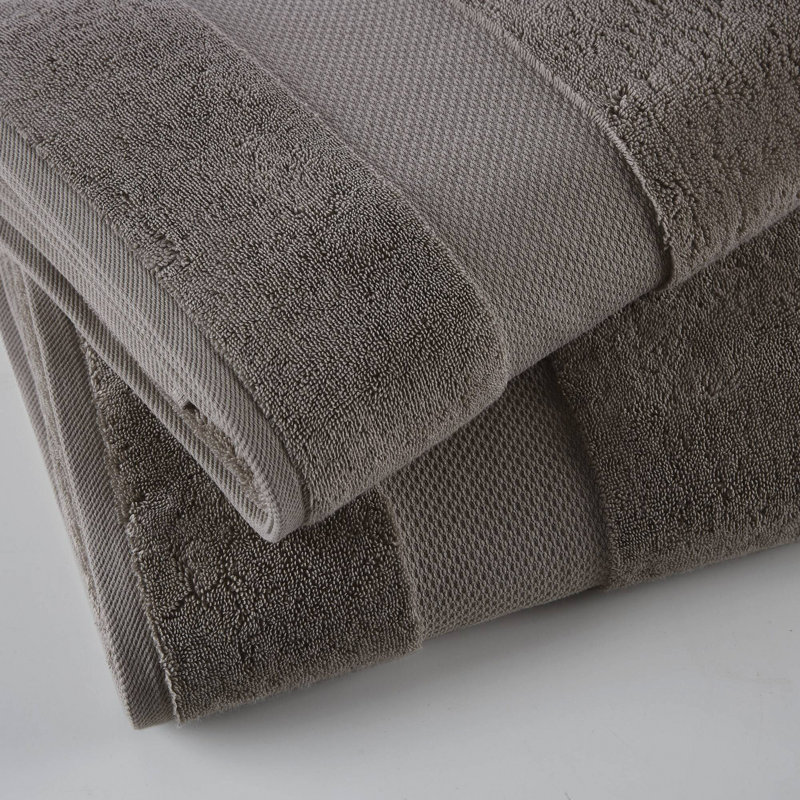 2 ensembles de draps de bain 100% coton 2 pièces 35 X 70 po, Gris anthracite