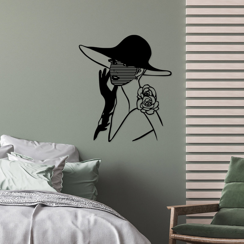 Élégant accessoire mural décoratif en métal, noir, 23,6 po x 27,2 po | 100% métal, épaisseur: 0,06 pouce | Léger à 1,8 lb, parfait pour la décoration intérieure, facile à accrocher, design moderne unique pour n'importe quelle pièce