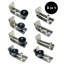 Guide de plancher mural réglable en nickel brossé 8-en-1