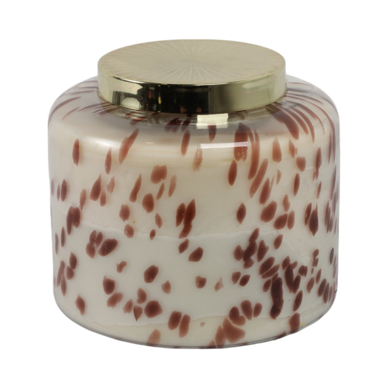 Bougie parfumée avec couvercle Jeimi pour décoration de salon - Bougie moderne en verre pour table basse, bibliothèque ou chambre à coucher - 9 po