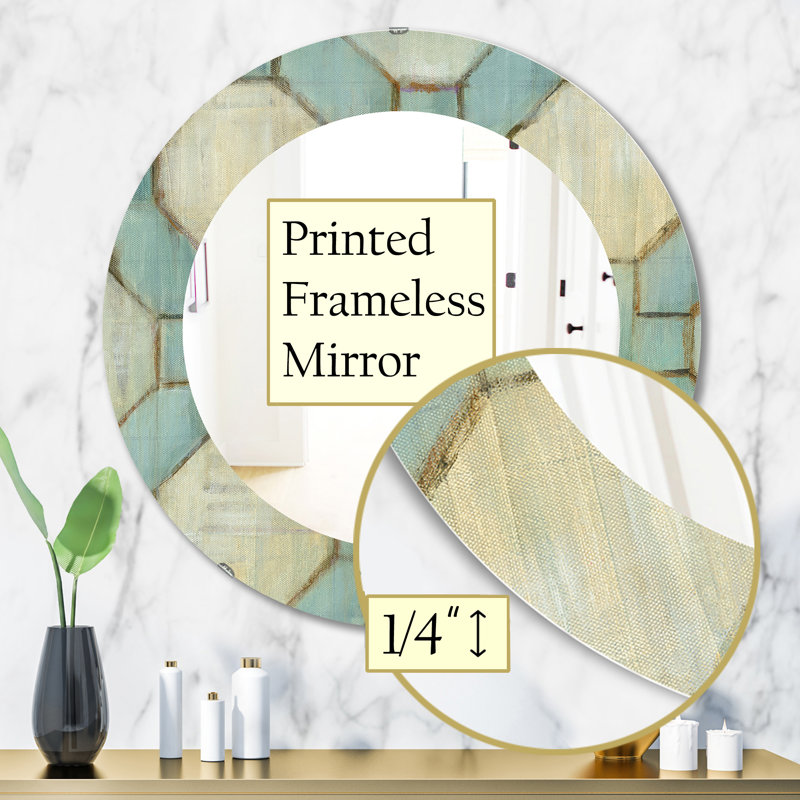 Miroir mural géométrique, H 31,5 po x l po