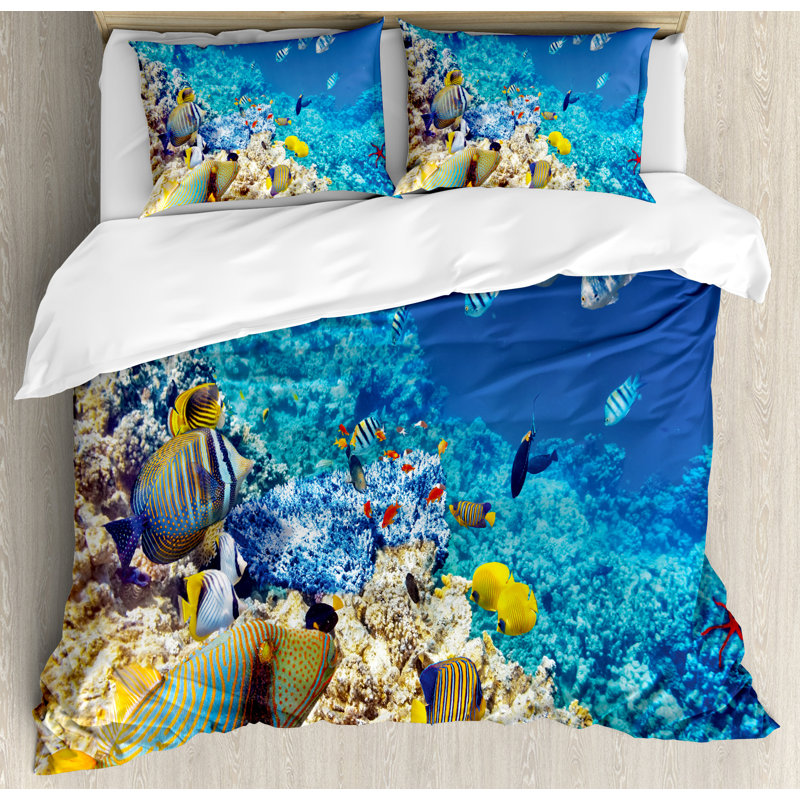 Coastal Polyester Duvet Cover, King