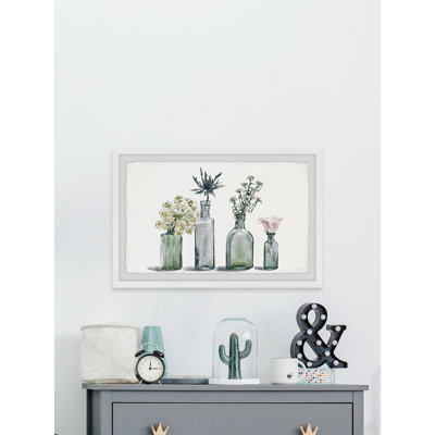 «Four Bottle Blooms», reproduction encadrée