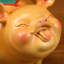 Statue de cochon en laiton chanceux - décor de richesse propice