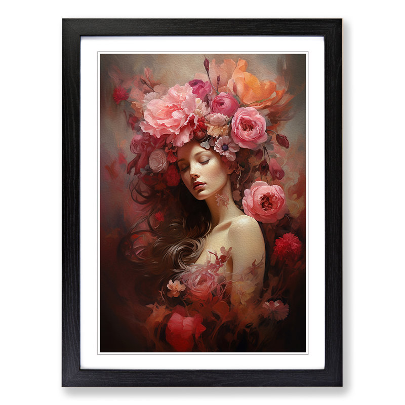 Single Picture Frame Print on Wood, Black Framed, 64cm H x 46cm W