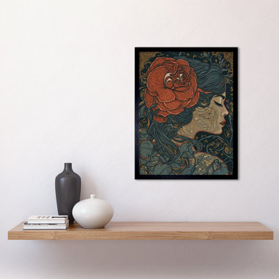 Maelle Woman With Rose In Her Hair - Single Picture Frame Print