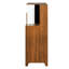 Enceinte moderne 2 en 1 pour litière pour chat, brune, compacte pour un espace limité, de haute qualité, facile à assembler, bien ventilée, mobilier polyvalent, table d'appoint brune, peu encombrante,-129976056