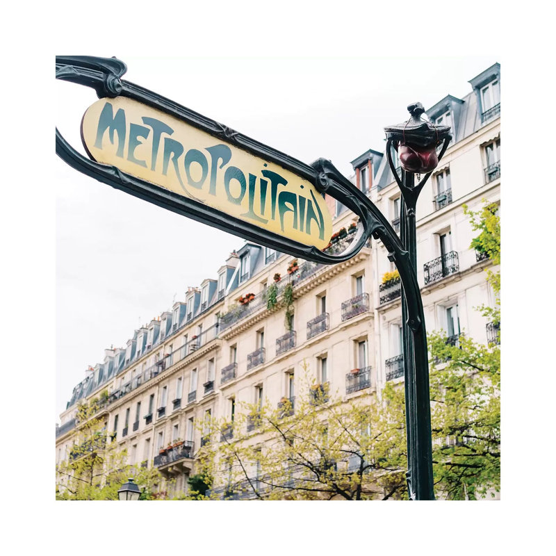 Paris Metro II by Bethany Young - Print on Canvas, 45.72cm H x 45.72cm W x 3.81cm D, Wrapped Canvas