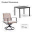 Niyana 4-Person Outdoor Dining Set with Swivel Rocking Chairs