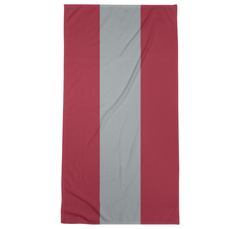 Bath Towel, Red/Ash