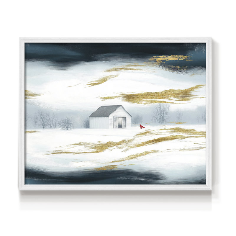 Chirstmas Art-CCXIX -Framed Print - Restickable, H 11 po x l 14 po, Blanc