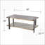 Table basse à miroir avec cadre champagne pour le salon, solution de rangement élégante et peu encombrante