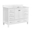 Meuble-lavabo de 48 po avec lavabo, meuble-lavabo moderne et élégant en bois, tiroirs à fermeture douce, blanc pour comptoir autoportant, fabrication solide, fonction fermée, installation légère, finition-766360595