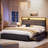 Antioch Upholstered Bed Frame with 2 Storage Drawers, Modern Platform Bed with Charging Station & LED Light, No Spring Box Needed-1252420720-1242796909
