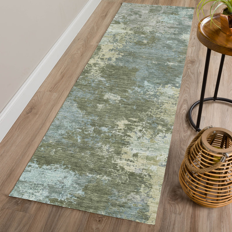 Machine Washable Indoor/Outdoor Earleville ACN2364 Abstract Rug, Runner 2'3" x 7'6"