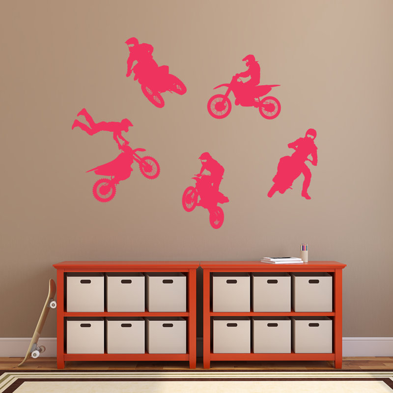 Adhésif décoratif motocyclette tout-terrain, Rose