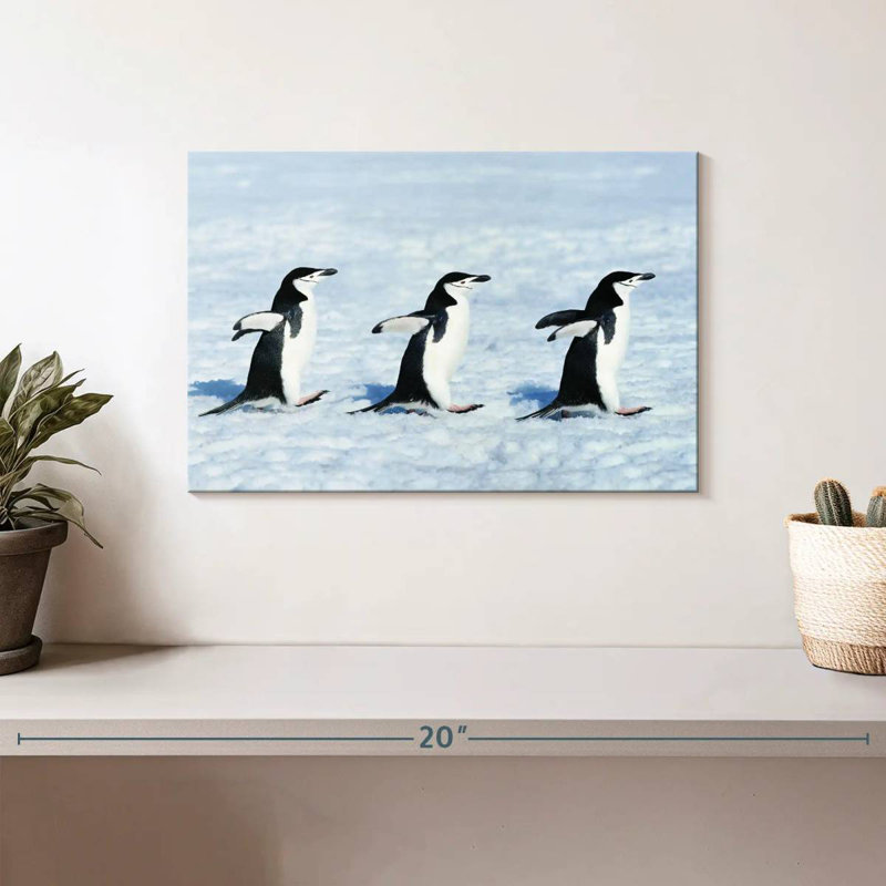 Winter Penguins, 8" H x 12" W