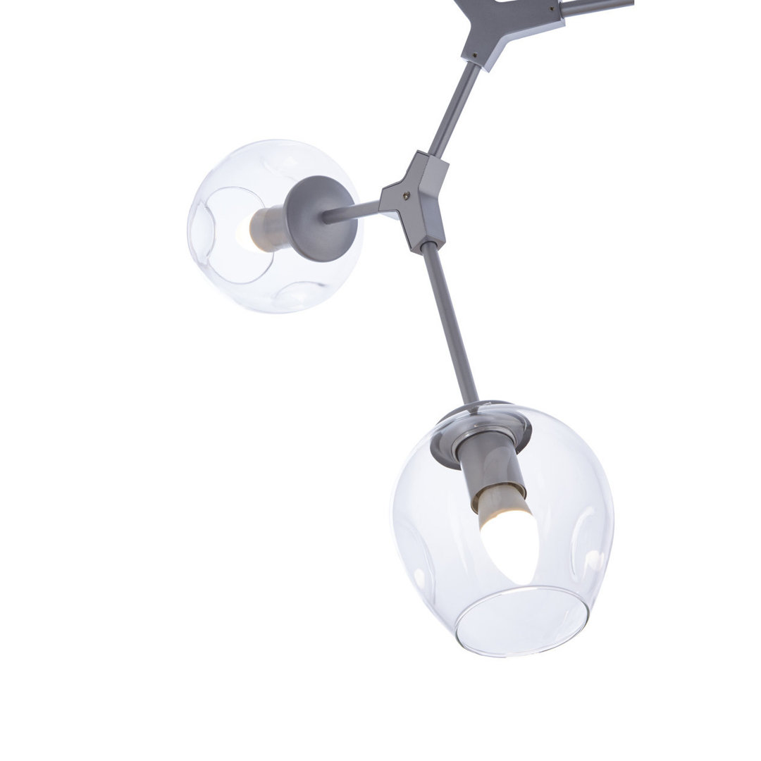 Kane 5 - Light Silver Geometric Pendant
